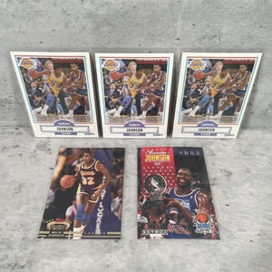 5 CARD‎ LOT Magic Johnson Erving 1990 1992  Stadium Club Fleer Skybox Basketball